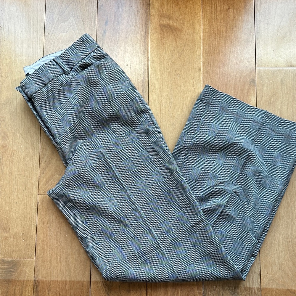 Loft Curvy Trouser Plaid Patterned Size 6